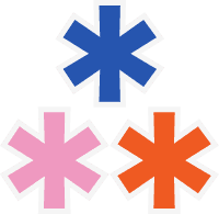 Decorative stars sticker