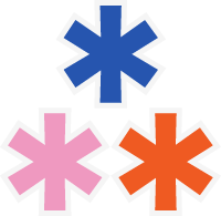 Decorative stars sticker